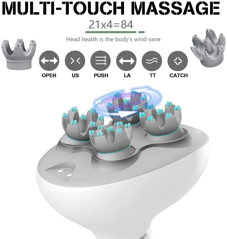 CleanFit Glow™ Rechargeable Waterproof Head Massager